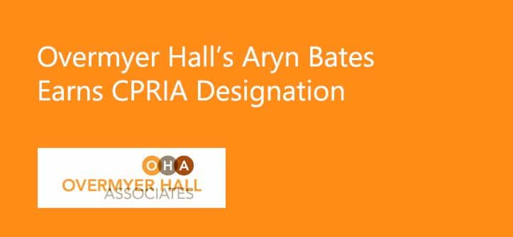 Overmyer Hall’s Aryn Bates Earns Designation